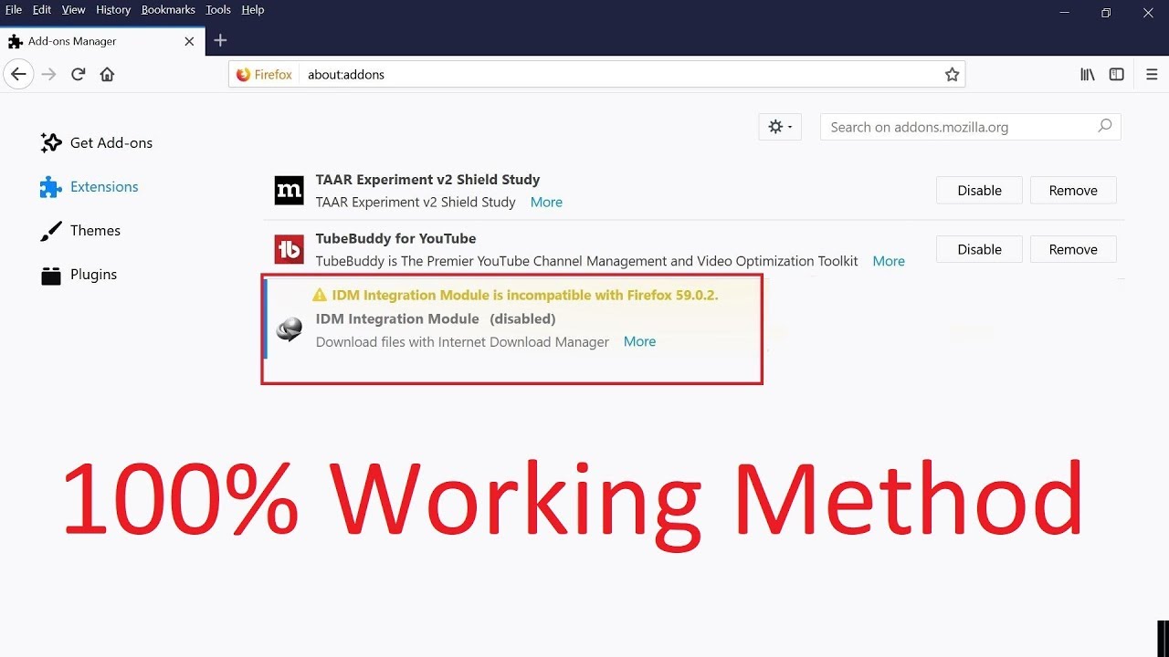 Idm Integration Module Is Incompatible With Firefox Youtube