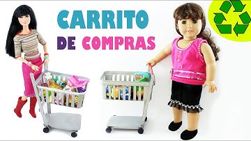 Cómo hacer un carrito de compras Funcional para tus muñecas - Manualidades para muñecas