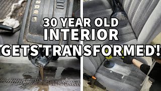 DEEP CLEANING the Interior of a 30 Year Old VW Golf!