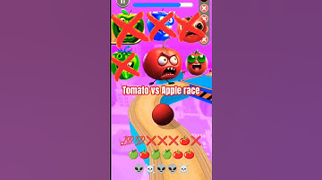 Going balls apple vs tomato race wait for end #goingballs #goingbolls #funny #trending