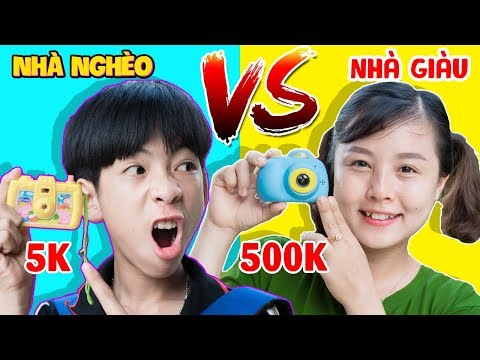 Đồ Chơi Con Nhà Giàu Vs Con Nhà Nghèo - Máy Ảnh 5K Vs Máy Ảnh 500k ❤ KN CHENO Chị Hằng