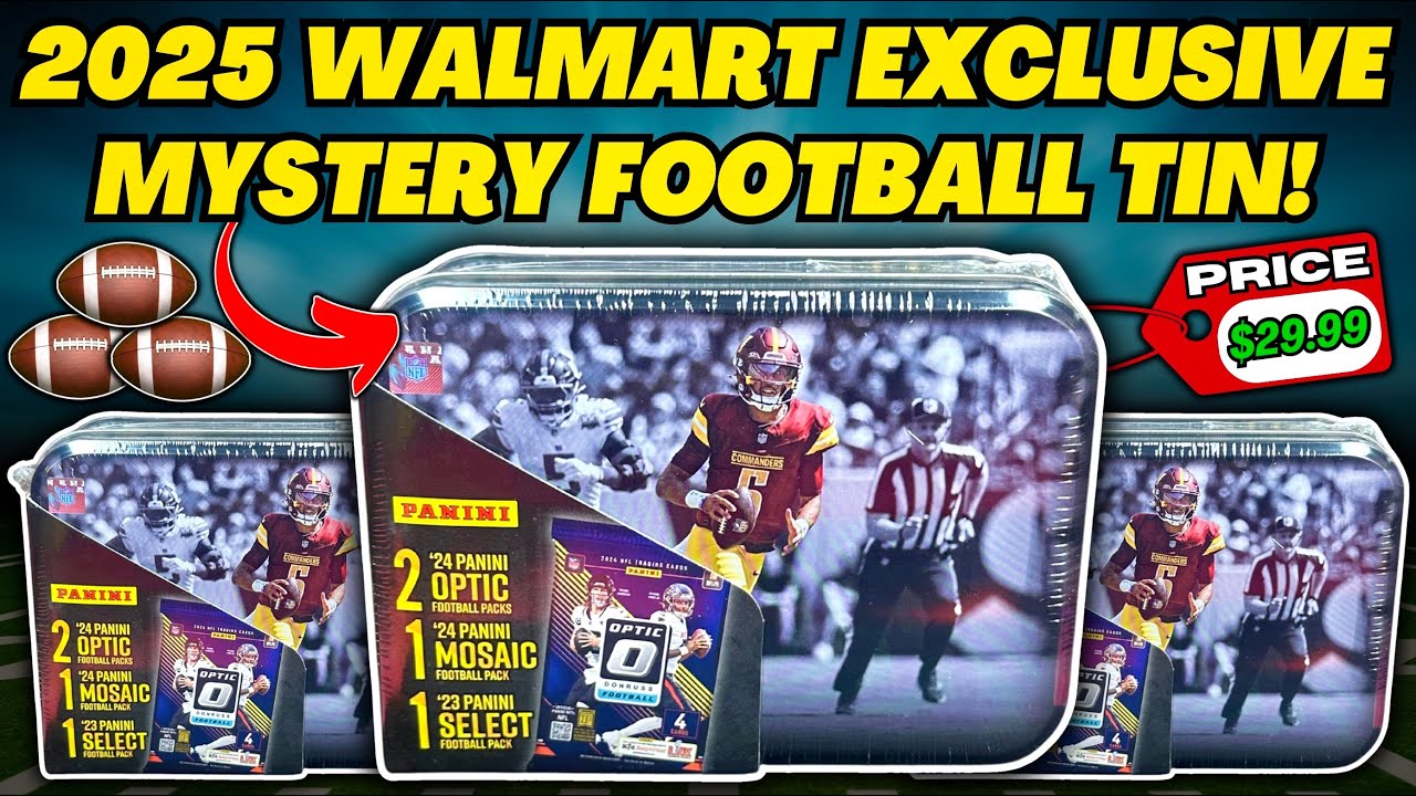*NEW WALMART MYSTERY TIN!🚨 2025 WALMART EXCLUSIVE FOOTBALL MYSTERY TIN REVIEW!🏈