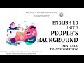English 10 Unit 3 - People&#39;s background - Sentence transformation