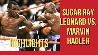 Sugar Ray Leonard Vs. Marvin Hagler Highlights