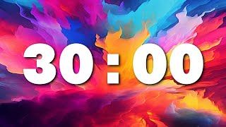 Information 30:00 Countdown Timer - Rainbow Background News
