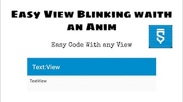 Blink Animation on a Textview | Sketchware - MskDev