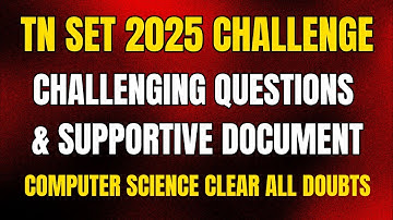 TN SET Challenging Questions of Computer Science with Supportive Documents | TN SET Computer Science