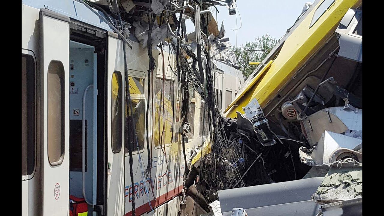 Aftermath of deadly train crash in Italy