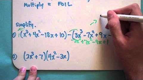Adding Subtracting and Multiplying Polynomials (6-1-3)
