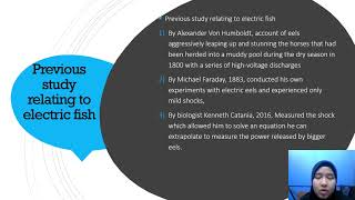 BZT306 ANIMAL BEHAVIOR Nervous System and behavior of weakly electric fishes family Mormyridae