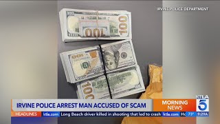 Irvine police arrest man accused of scamming elderly victim