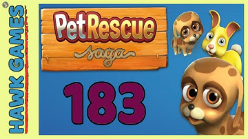 Pet Rescue Saga Level 183 Extra Hard - 3 Stars Walkthrough, No Boosters