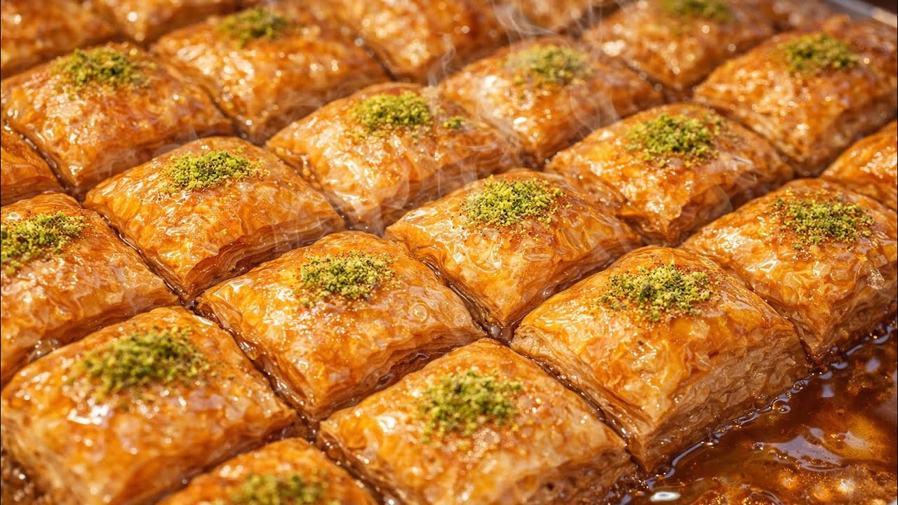 Kimse Evde Yapıldığına İnanmıyor! 😱 Oklavasız, Sadece 2 Bezeyle Baklava çıtır çıtır