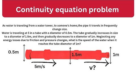 continuity equation problem (properties of matter)