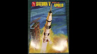 AMT Saturn V Rocket LEM Command Module 1/200 Scale Model Kit Review Unboxing AMT1174