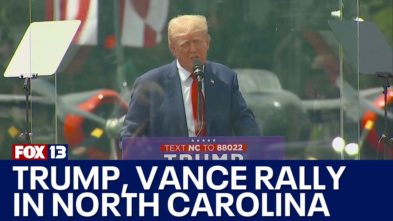 Trump, Vance rally in North Carolina | FOX 13 Seattle - YouTube