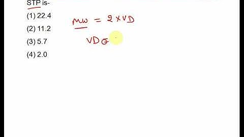 the molecular weight of a gas is 45. Its vapour density at stp is?