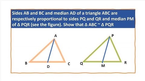 Sides AB and BC and median AD of a triangle ABC are respectively proportional to sides PQ