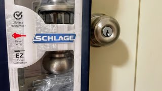 Schlage: a door knob install story...