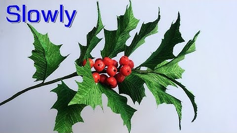 ABC TV | How To Make Christmas Holly Branch From Crepe Paper (Slowly)- Craft Tutorial
