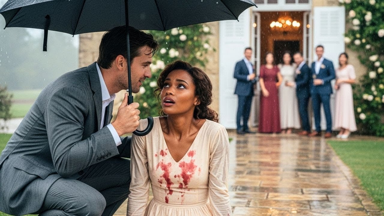 Sous la pluie battante devant le château, couverte de vin rouge et de honte, je me suis effondrée sur le trottoir après avoir été chassée du mariage de ma demi-sœur. La bouteille brisée, les...