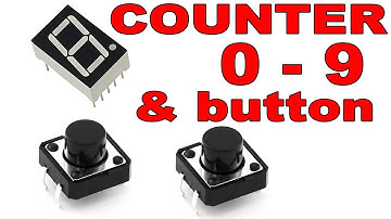 Arduino 7-Segment counter 0-9 with push button up and down