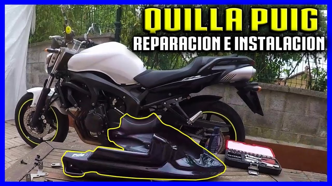 REPARAR y MONTAR QUILLA PUIG para YAMAHA FZ6N S2 - YouTube