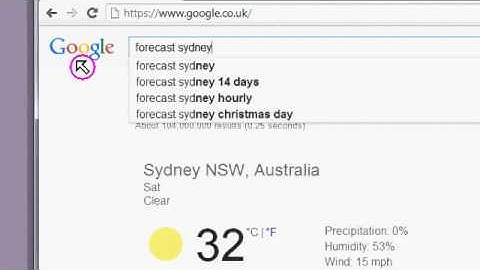 Get Weather Forecast Via Google Feature