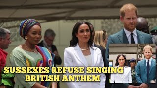 Harry & Meghan BOOED BY HUGE CROWD as They Refuse singing British Anthem during Nigerian Tour