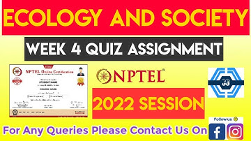 Ecology and Society Week 4 Quiz Answer Solution | NPTEL 2022 | SWAYAM