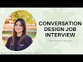 Conversation Design Job Interview in 20 minutes with Elaine