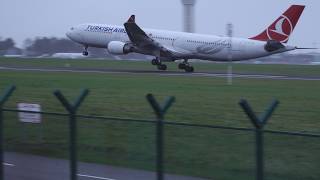 Windy Weather Arrival Turkish Airline A330 #dublinairport #aviation #automobile