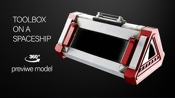 3D model 360 degree previwe Toolbox on a spaceship (Game Assets)