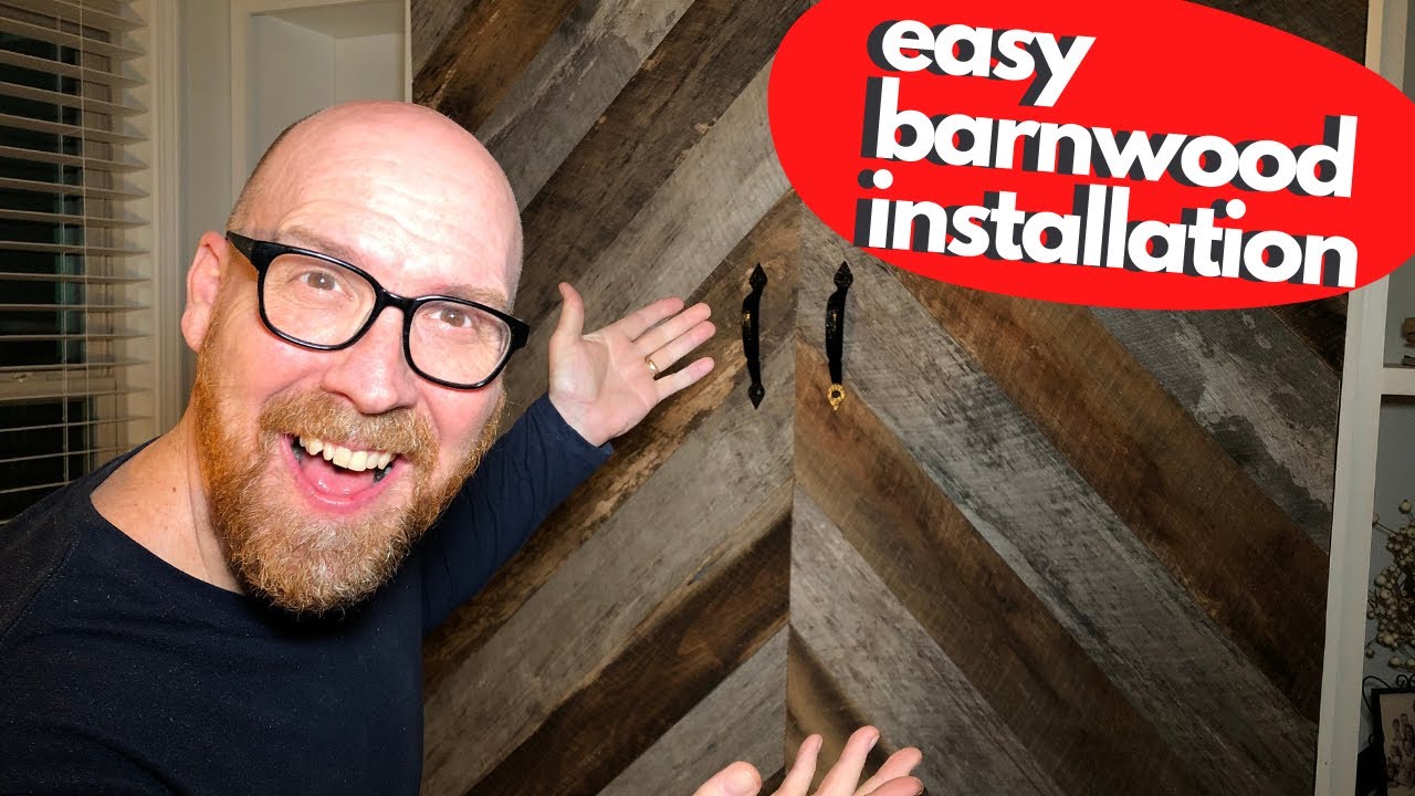 DIY Barn Wood Accent Wall EASY Installation Instructions Modern