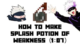 How to Make Splash Potion Of Weakness (1:07) ❤️‍🔥 @GojoGamerz