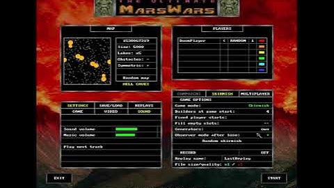 The Ultimate MarsWars v52 (DOOM RTS game) gameplay #1