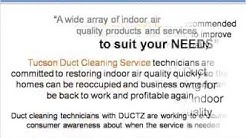 Tucson Duct Cleaning Service 