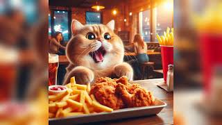 Cat Eats A Lot Chicken 🍗