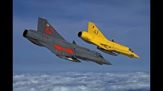 Saab 35 Draken på F10 Barkåkra Del 1 (Part 1)