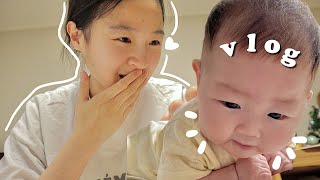 ENG)VLOG chatty 80-day baby!?😮child care items🍼breastfeeding🤱baby bouncer