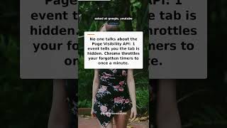 Google asks: The Page Visibility API: the event your polling loop is ignoring