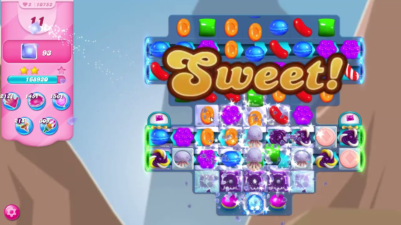 Candy Crush Saga Level 10752 NO BOOSTERS - YouTube