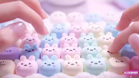 ASMR Bubbly Keyboard ✨🐾🎀   Fluffy Keys, Cat Faces & Gummy Bears”