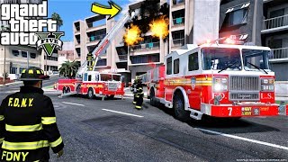GTA 5 Firefighter Mod Brand New FDNY Style Seagrave Engine & Tower Ladder