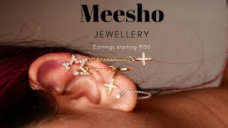 HUGE *MEESHO Jewellery Haul Starting at ₹150*  Earrings | Dainty Jewelry