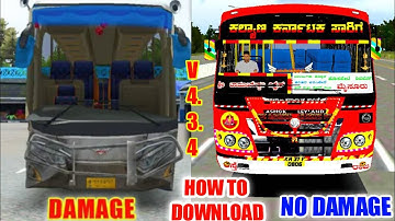 Bussid V4.3.4 No Damage File Mode How To Download In Kannada Video