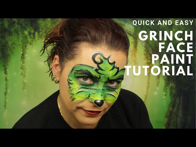 Grinch Face Paint Tutorial, Quick and Easy Face Paint