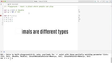 Intro to Swift, Lesson 6.1 - Types & Type Annotation