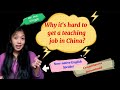 Why it's hard to find or get a teaching job in China as a Non-native English Speaker||10 Reasons