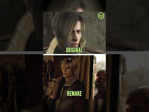 Leon Vs Chainsaw Man - Original Vs Remake - RE4 #gaming #shorts #residentevil4